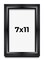 7x11 Minimalist Shadow Box Black Picture Frame - UV Acrylic, Backing, Hanging Hardware